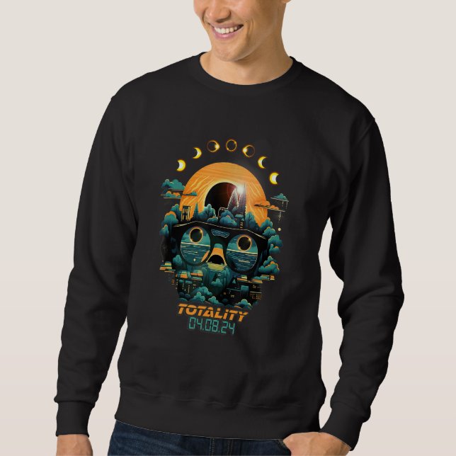 Eclipse Phases Total Solar Eclipse 2024 Totality A Sweatshirt (Front)