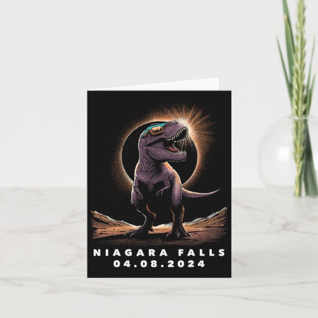 Eclipse Shirt 2024 Niagara Falls Solar Eclipse Gle Card (Front)