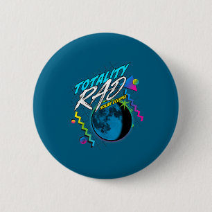 Eclipse, Solar Funny Totality Rad Eclipse 80's Vib 6 Cm Round Badge