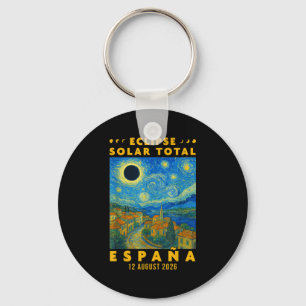 Eclipse Solar Total España 2026 Key Ring