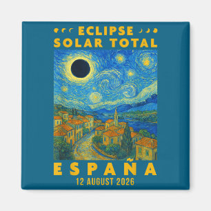 Eclipse Solar Total España 2026  Magnet