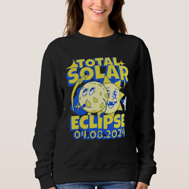 Eclipse Solar Totality 2024 Souvenir Retro April 8 Sweatshirt (Front)