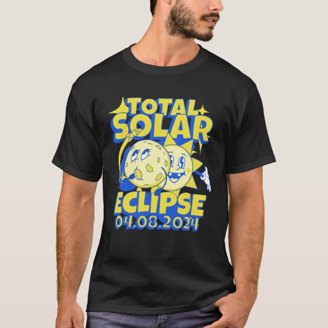 Eclipse Solar Totality 2024 Souvenir Retro April 8 T-Shirt (Front)