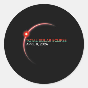 Eclipse Total Solar Eclipse 2024 2 Classic Round Sticker