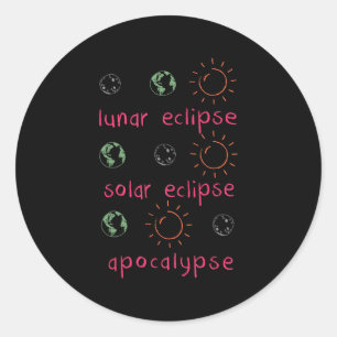 Eclipse Total Solar Eclipse April 8 2024 Totality Classic Round Sticker