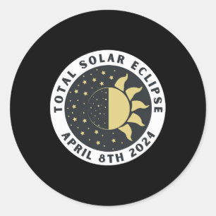 Eclipse - Total Solar Eclipse - Totality 2024  Classic Round Sticker