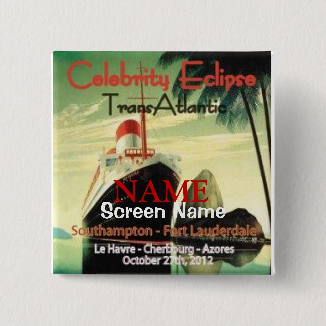 Eclipse Transatlantic 2012 15 Cm Square Badge (Front)