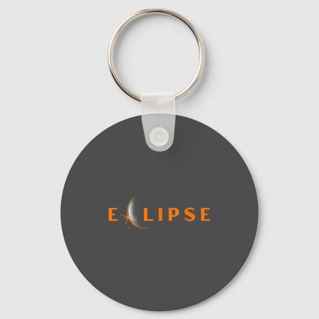 Eclipse Universal Total Lunar Solar Eclipse Total  Key Ring (Front)