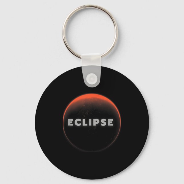 Eclipse Universal Total Lunar Solar Eclipse Total  Key Ring (Front)