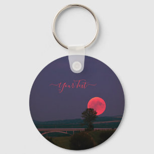 Eclipse view monogram keychain
