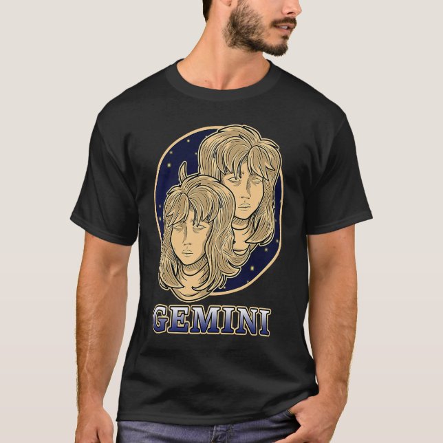 Ecliptic Horoscope Ascendant Gemini Zodiac Sign Ge T-Shirt (Front)