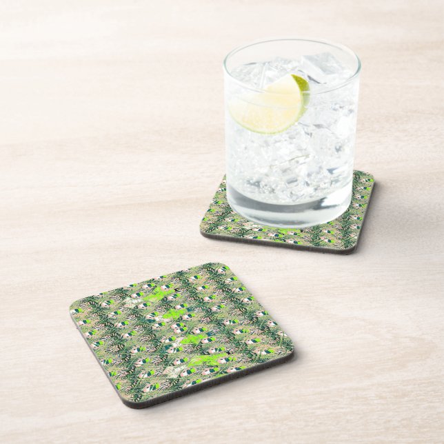 Eco Africa Motif – Nature-Inspired African Art Coaster (Right Side)