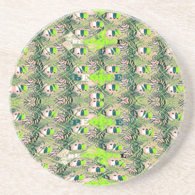 Eco Africa Motif – Nature-Inspired African Art Coaster (Front)