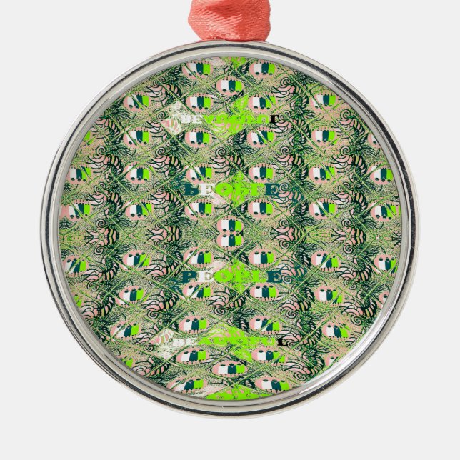 Eco Africa Motif – Nature-Inspired African Art Metal Ornament (Front)