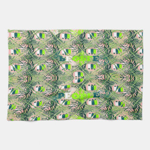 Eco Africa Motif – Nature-Inspired African Art Tea Towel