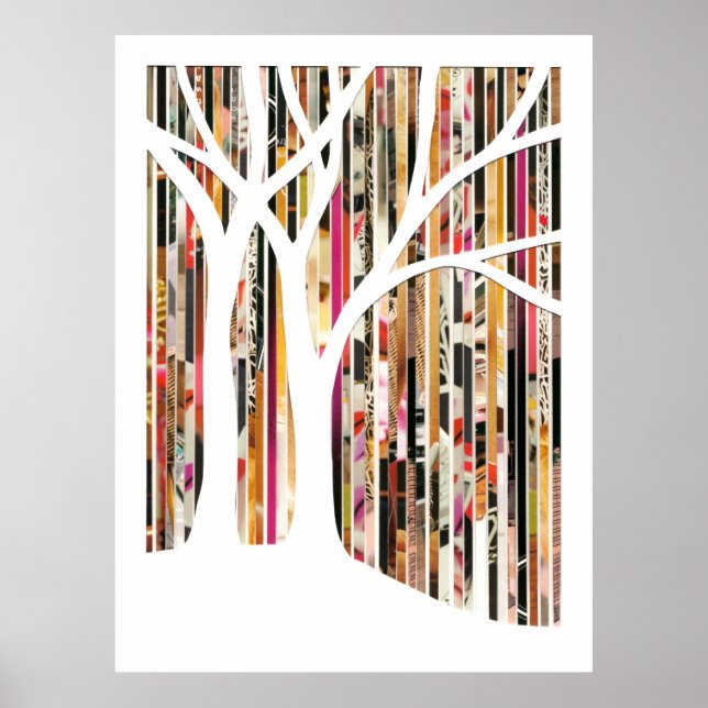 Eco Art Tree Mixed Media Print (Front)