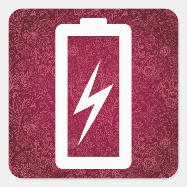 Eco Batteries Minimal Square Sticker (Front)