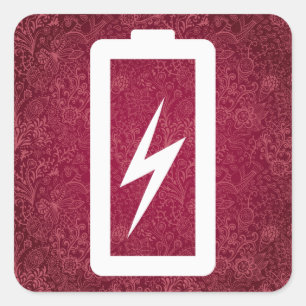 Eco Batteries Minimal Square Sticker