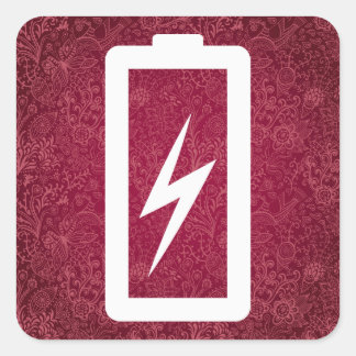 Eco Batteries Minimal Square Sticker