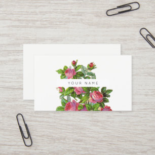 Eco Botanic Greenery Green Roses Flowers Business Card
