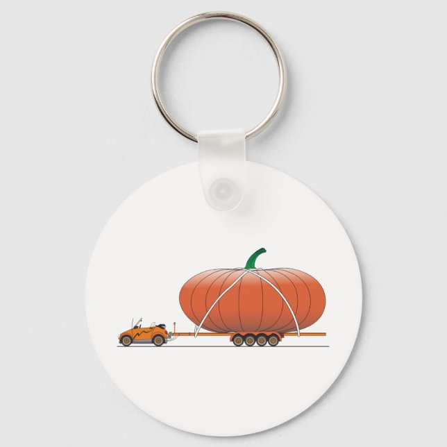 Eco Car Pumpkin Key Ring (Front)
