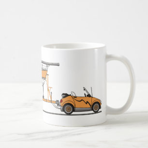 Eco Car Sail Boat Orange Coffee Mug