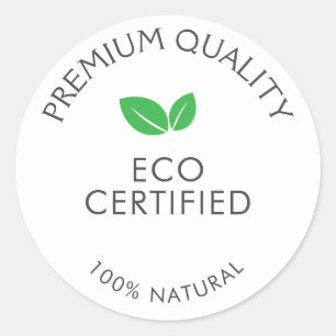 Eco certified Simple Classic Round Sticker