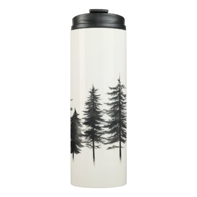 Eco-Chic Insulated Tumbler with Pine Tree Design (Front)