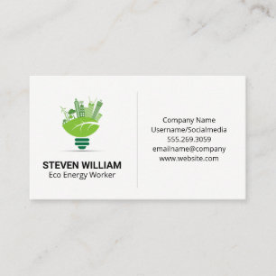 Eco City   Energy Light Bulb Business Card