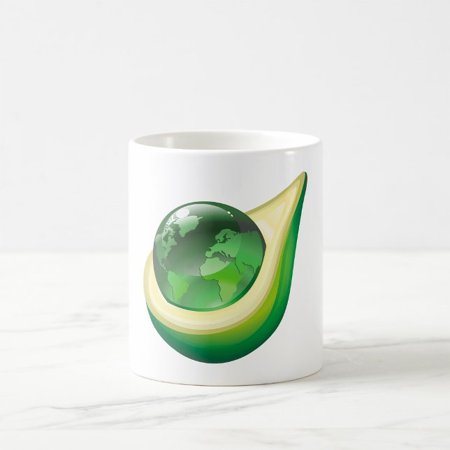 Eco Earth Avocado Globe Sustainable Planet  Coffee Mug (Creator Uploaded)
