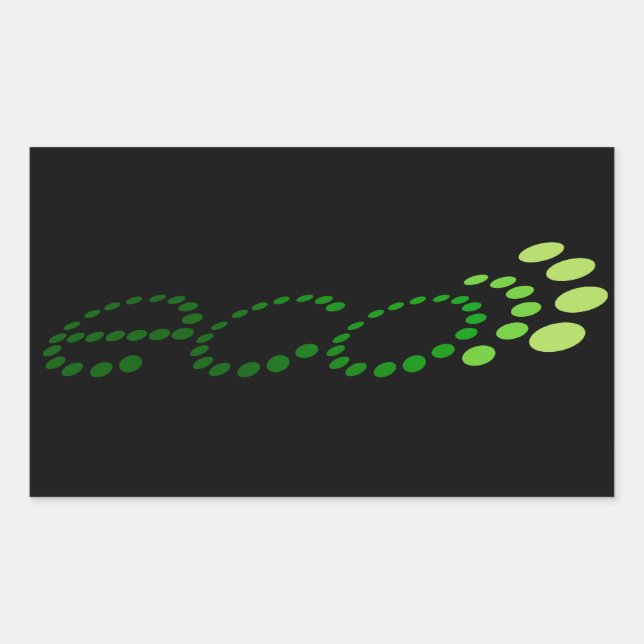 eco echo rectangular sticker (Front)