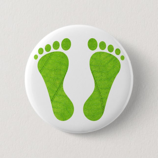 Eco footprints 6 cm round badge (Front)