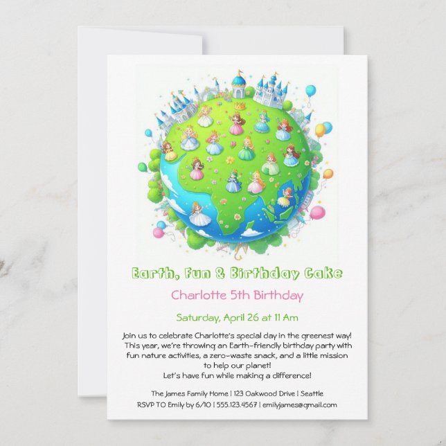 Eco-Friendly Birthday Invitation (Front)
