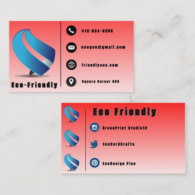 Eco Friendly  Business Card (Front/Back)