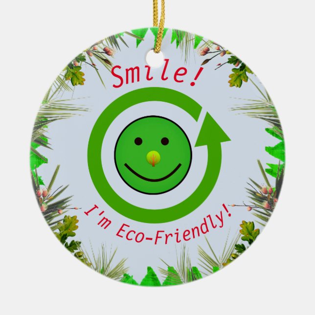 Eco-Friendly  Ceramic Ornament (Front)