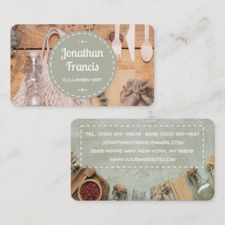 Eco-Friendly Chef | Rustic Culinary Design  Business Card