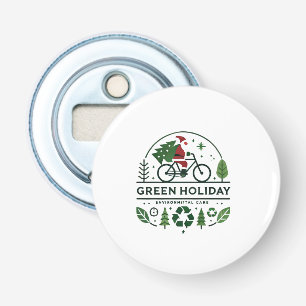 Eco-Friendly Christmas Decor Green Holiday Art Bottle Opener