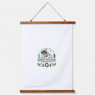 Eco-Friendly Christmas Decor   Green Holiday Art Hanging Tapestry