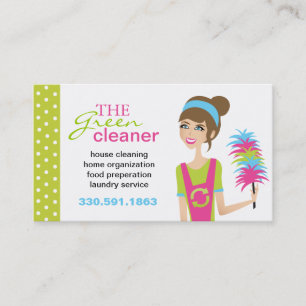 Eco-Friendly Cleaning Services Business Cards