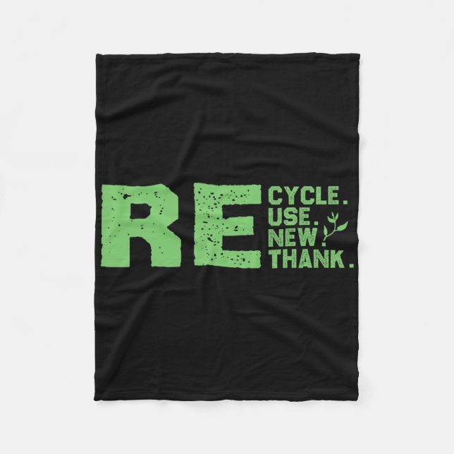 Eco-friendly Design Recycle  Fleece Blanket (Front)