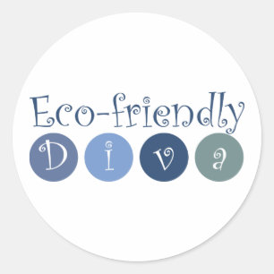 Eco-friendly Diva Classic Round Sticker