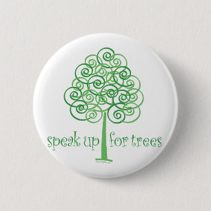 Eco-Friendly, Earth-Friendly, Love Trees 6 Cm Round Badge