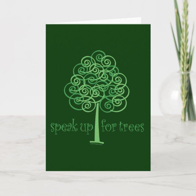 Eco-Friendly, Earth-Friendly, Love Trees Card (Front)