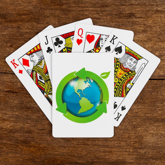 Eco Friendly Earth Recycling Symbol Playing Cards (Creator Uploaded)