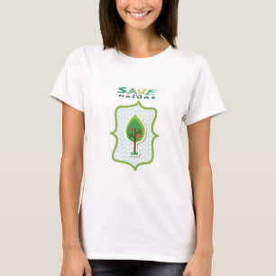 Eco-Friendly Evergreen Design T-Shirt