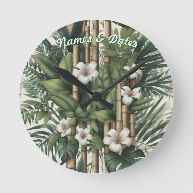 Eco-friendly Gardens and Buildings in Harmony  Round Clock (Front)