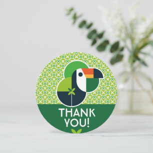 Eco Friendly Geometric Toucan Nature Inspired Thank You Card