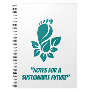 Eco-Friendly Green Leaf Footprint Nature Graphic Notebook