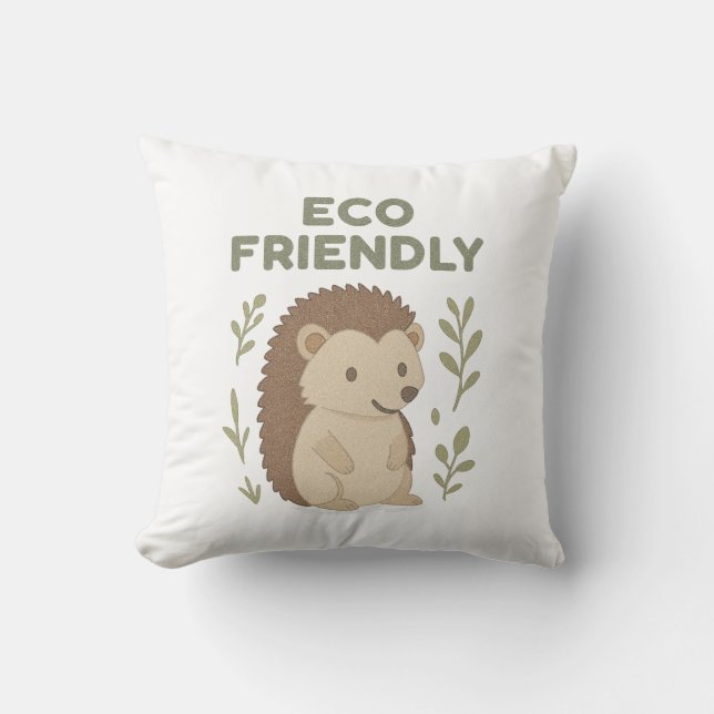 Eco Friendly Hedgehog Cushion (Front)