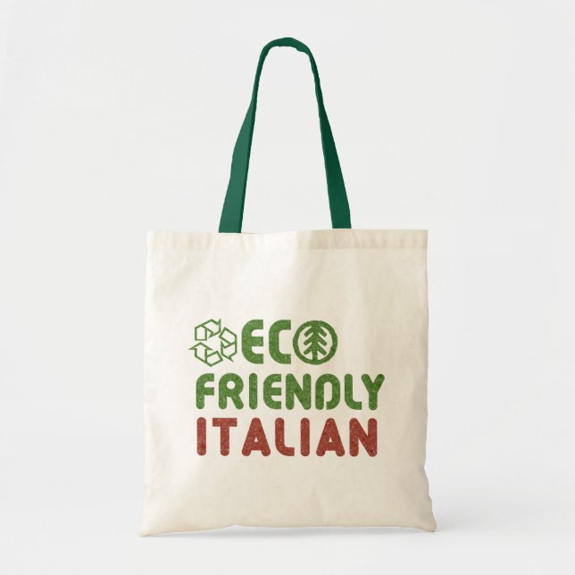 Eco Friendly Italian Reusable Tote Bag (Front)